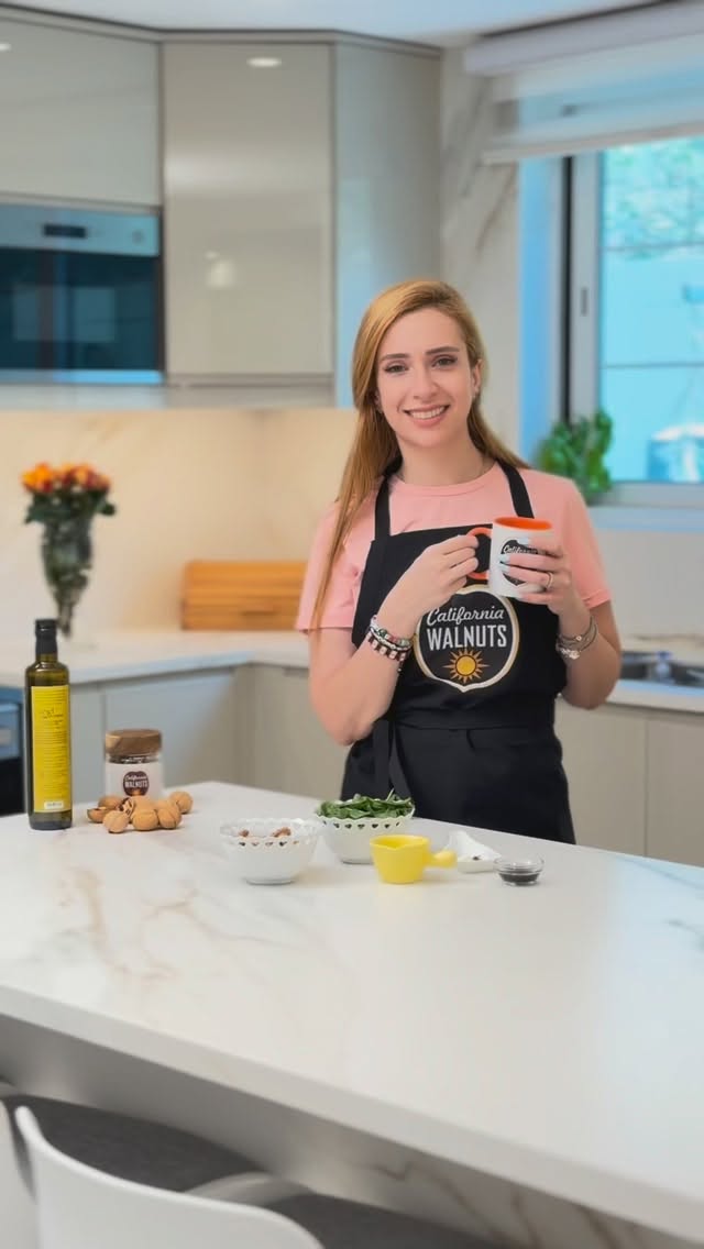 Instagram post by @soulselections for California Walnuts. Caption reads: Who needs basil when spinach and walnuts are....