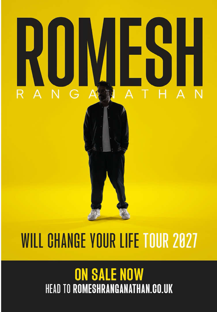 TikTok post by @romeshranga for Ticketmaster. Caption reads: Tickets to my new tour are on sale now. Get them....