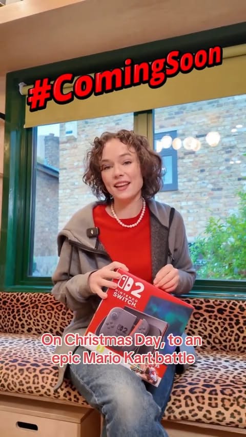 Instagram post by @getfrankgames for Nintendo. Caption reads: I still can't believe @nintendouk sent me a....