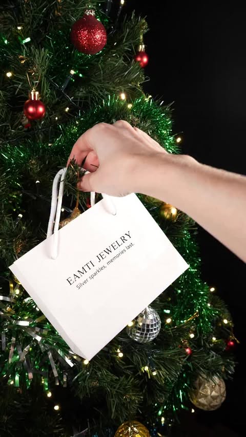 Instagram post by @alexavye for EAMTI Jewelry. Caption reads: [...] Christmas, shine in every moment.....