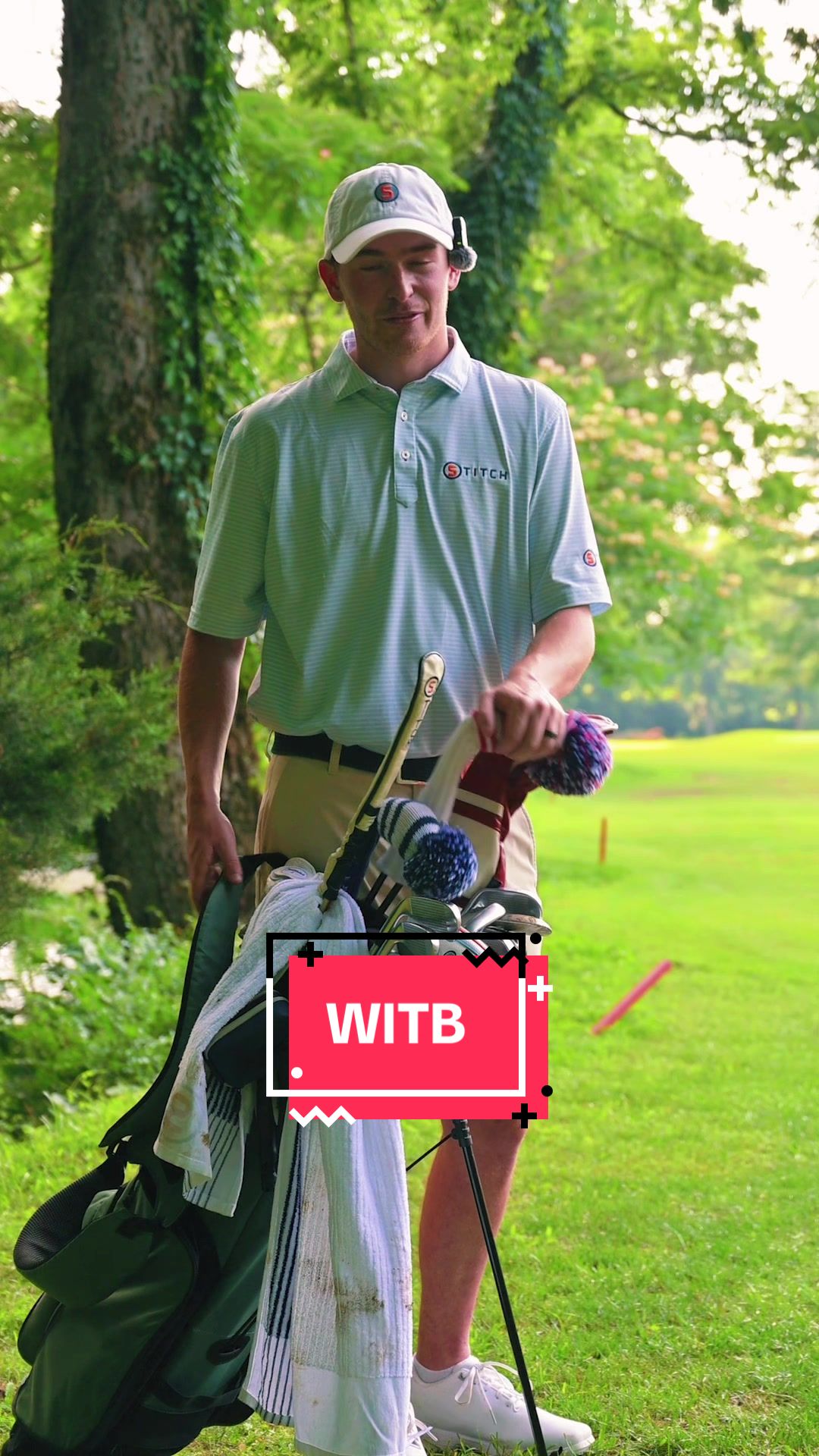 TikTok post by @ejhillgolf for Titleist. Caption reads: What’s in my golf bag! 👀 #golf #fyp  Driver -....