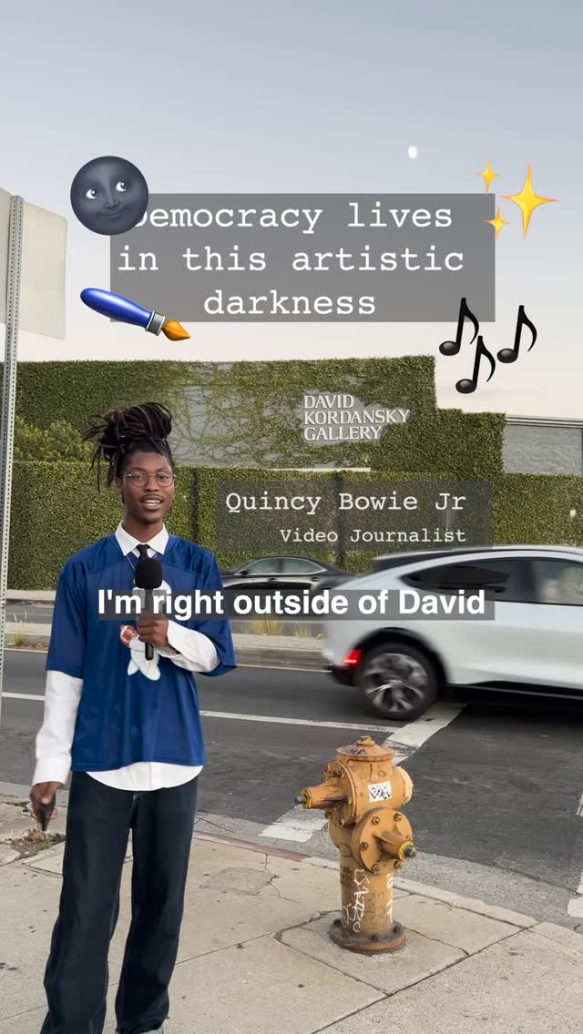 Instagram post by @fordjourstudio for Los Angeles Times. Caption reads: For artist Derek Fordjour (@fordjourstudio) , his....