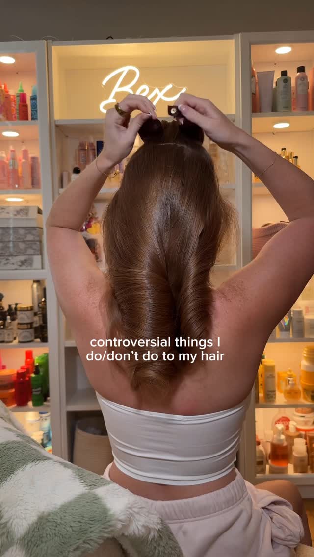 Instagram post by @bexweston_ for Maria Nila. Caption reads: 1. Wash my hair with hot water - I cannot stand....