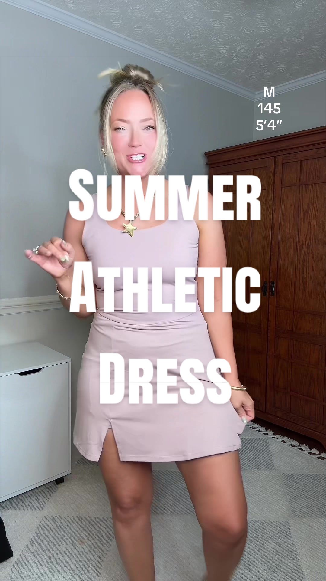 TikTok post by an influencer for OFEEFAN. Caption reads: [...] dress for summer has arrived! @OFEEFAN....