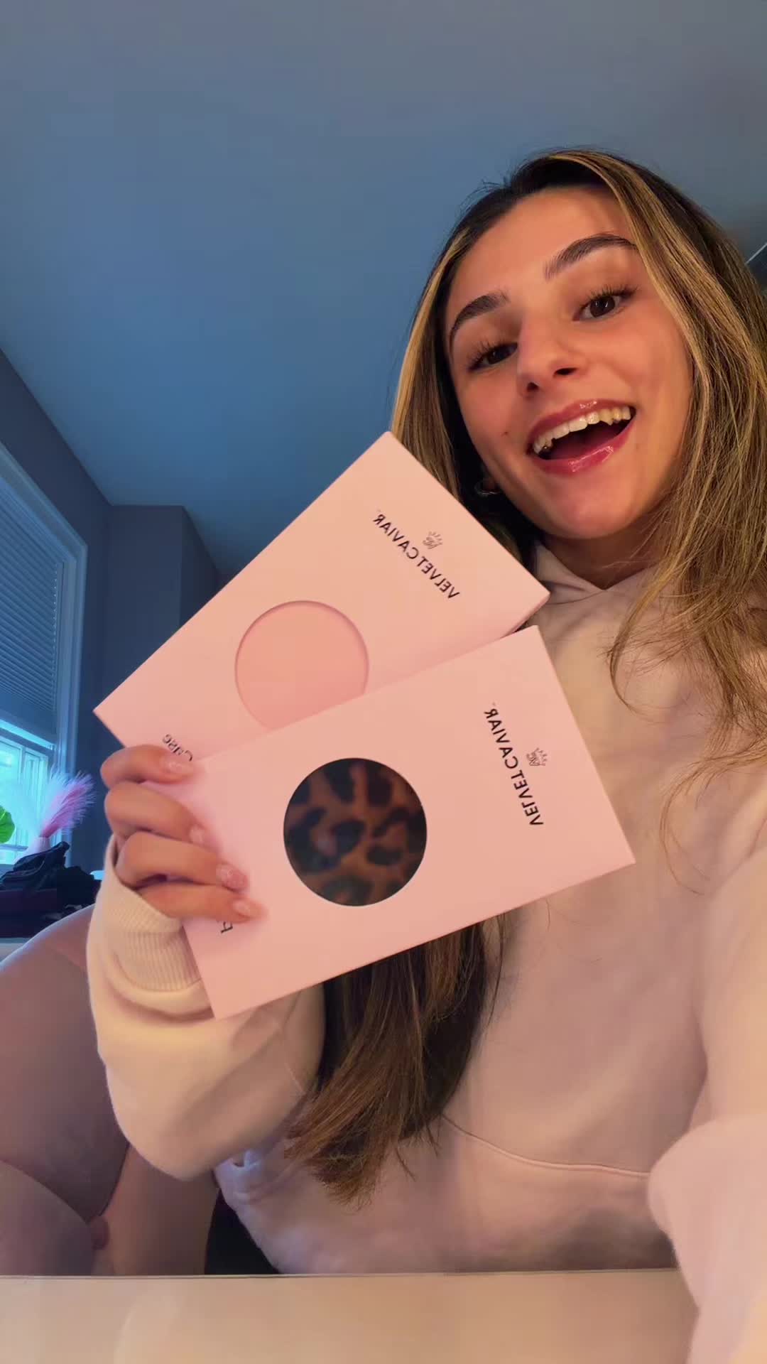 TikTok post by @mads.lol__ for VELVET CAVIAR. Caption reads: i ❤️ @velvetcaviar #velvetcaviar....