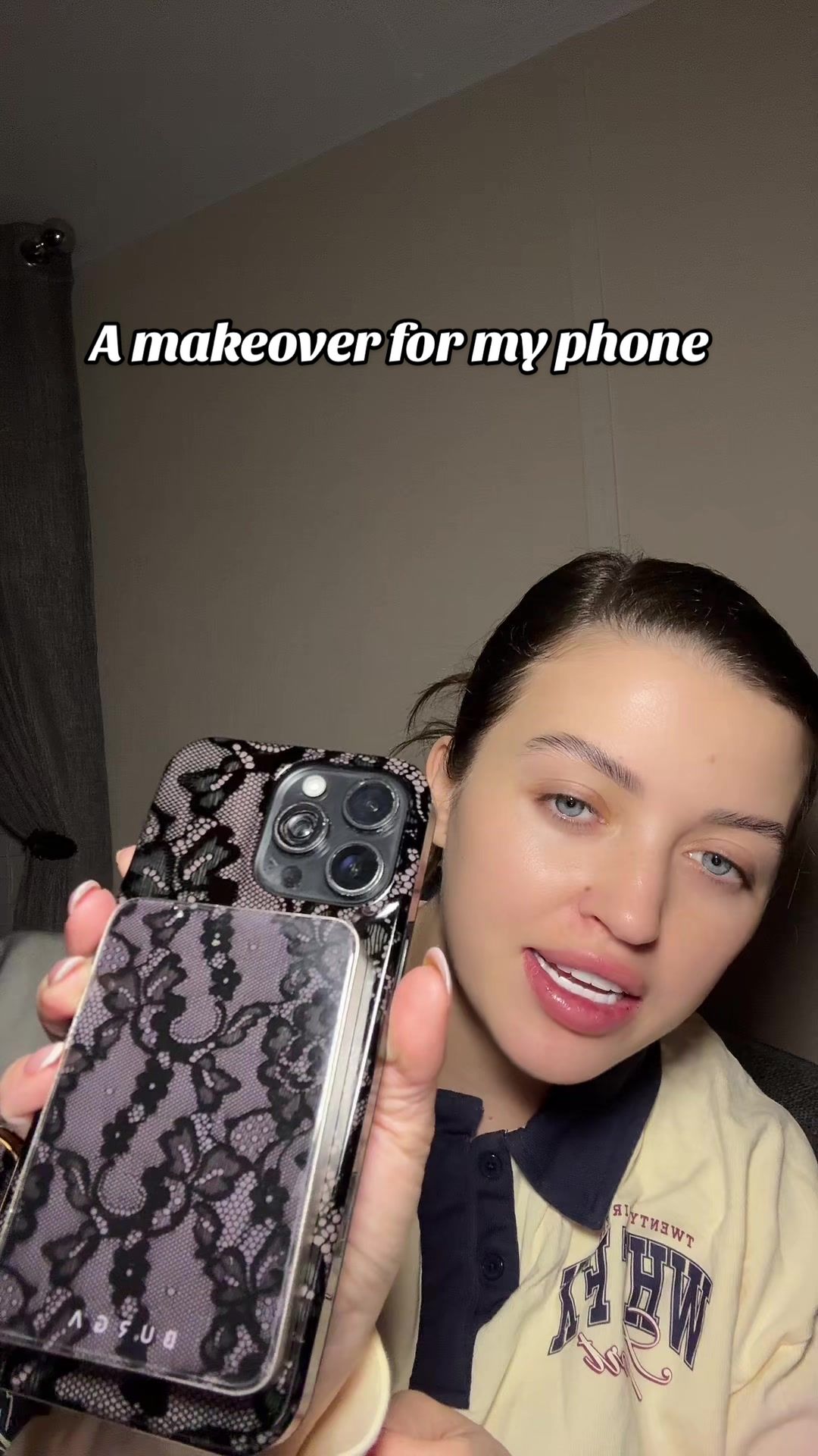 TikTok post by @kathleenxrooney_ for BURGA. Caption reads: [...] ) for money off your next order 🖤🖤🖤 ....