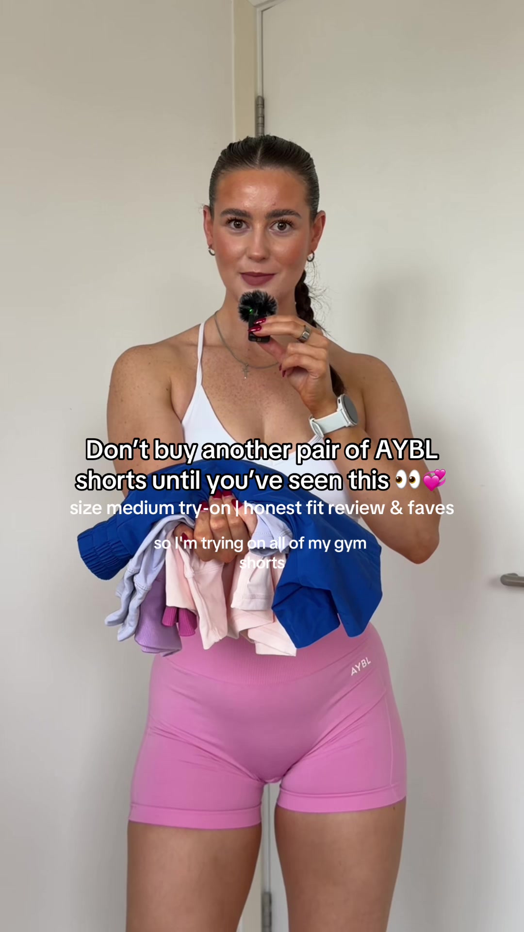TikTok post by @theanongymgirl for AYBL. Caption reads: Don’t buy another pair of @AYBL shorts until....