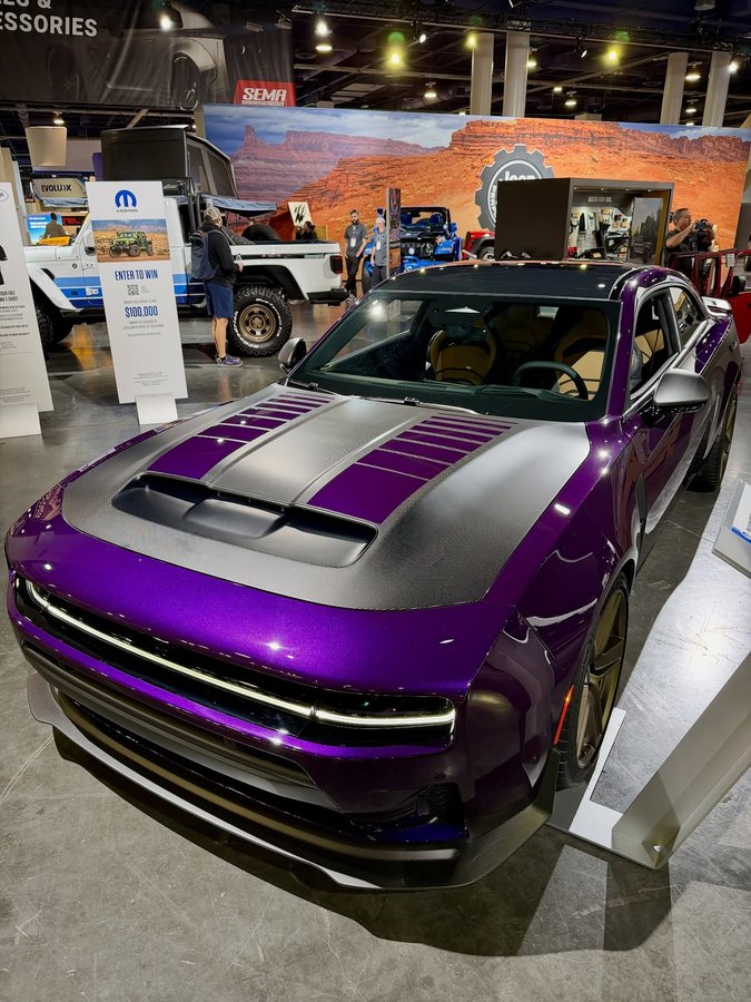 Instagram post by @hellcatdurango for Mopar. Caption reads: The @officialmopar @dodgeofficial Booth Is Live....