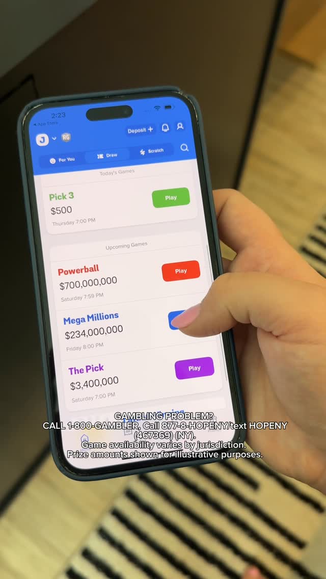 Instagram post by @hungryhotline for Jackpocket. Caption reads: The Powerball is now $1 billion! You can order....