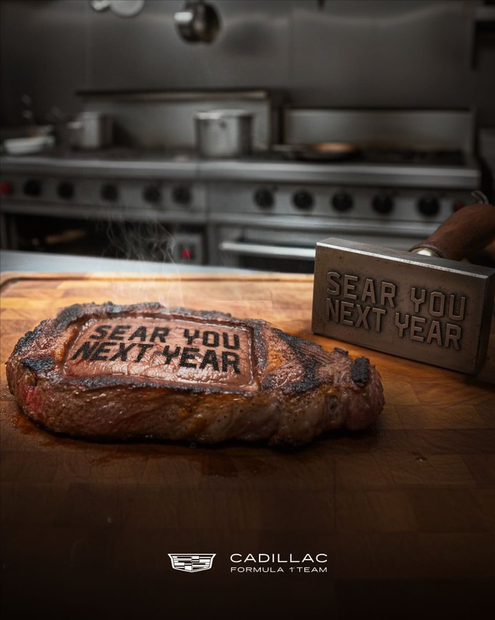 Instagram post by @cadillacf1 for Cadillac. Caption reads: Sear you back here next year 😉.