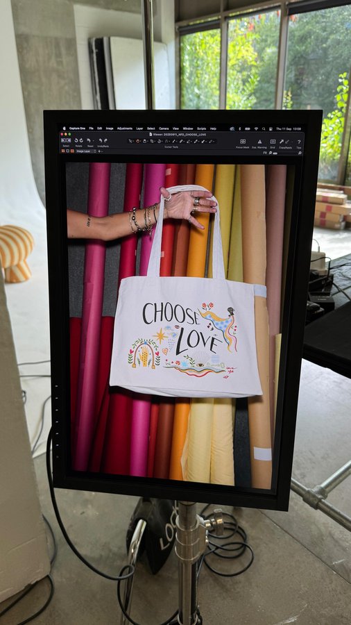 Instagram post by @angelascanlon for Never Fully Dressed. Caption reads: We’ve teamed up with @chooselove for an AMAZING....