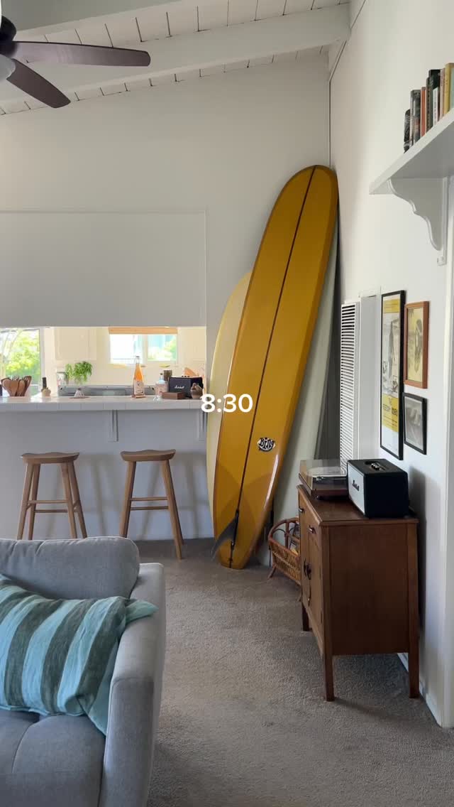 Instagram post by @louisemaurisset for Pacifica Beauty. Caption reads: slow morning surfing at home 🧡 got this sweet....