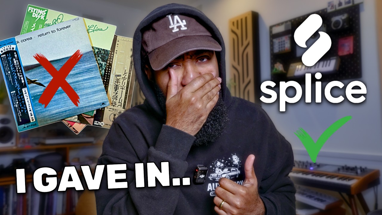 YouTube post by @LDreTheGiant for Normal Not Allowed Promo. Caption reads: I Tried Sampling Japanese Vinyl... Then Hit Splice....