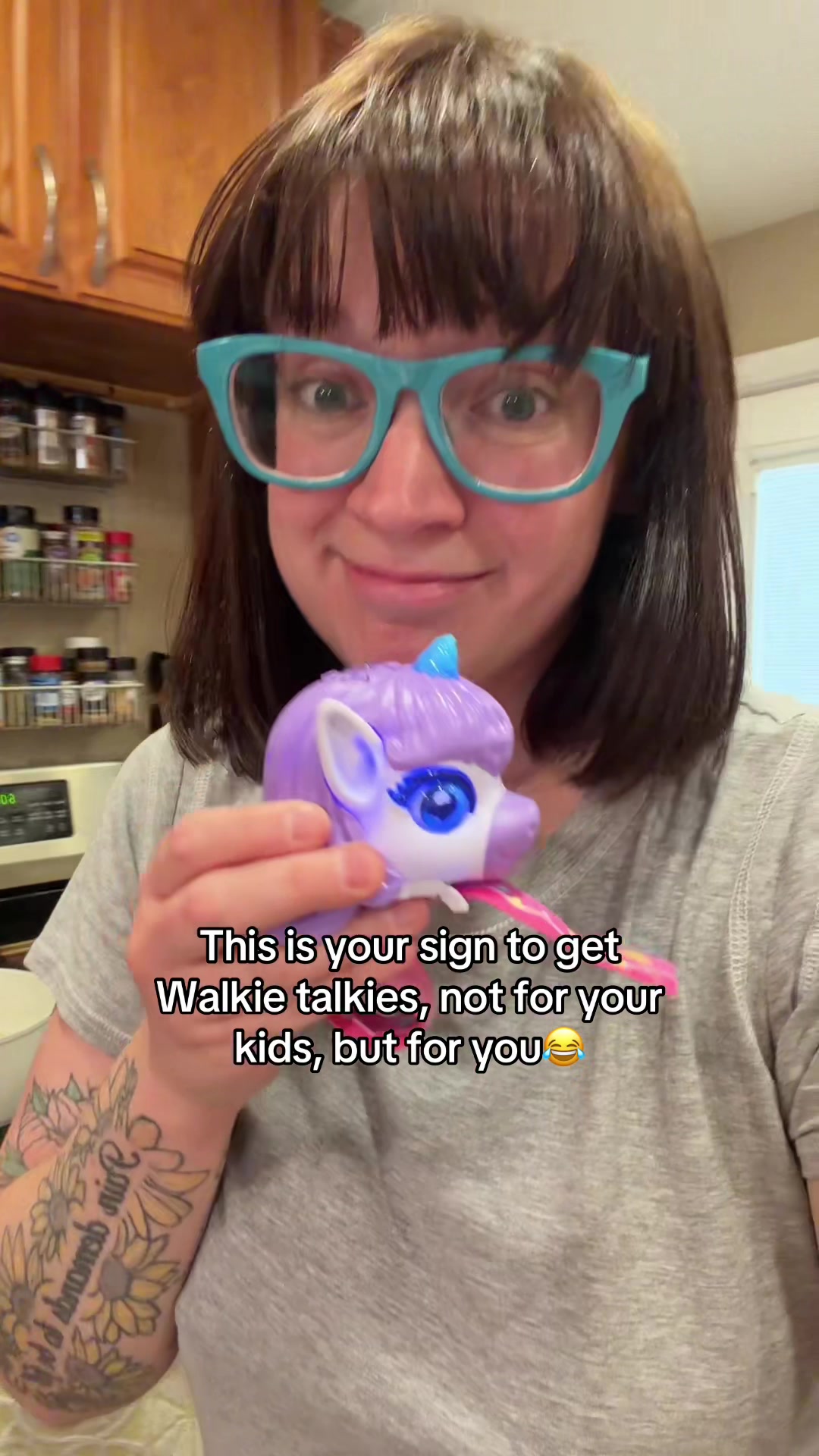 TikTok post by @vickyblueeyes for Vvinca. Caption reads: [...] in the house 😂 #kidstoys #toysforkids....