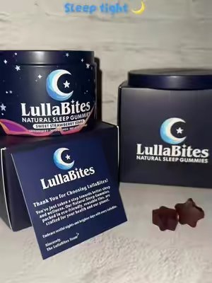 TikTok post by @_lenabeana for LullaBites. Caption reads: [...] go to bed and my brain won’t let....