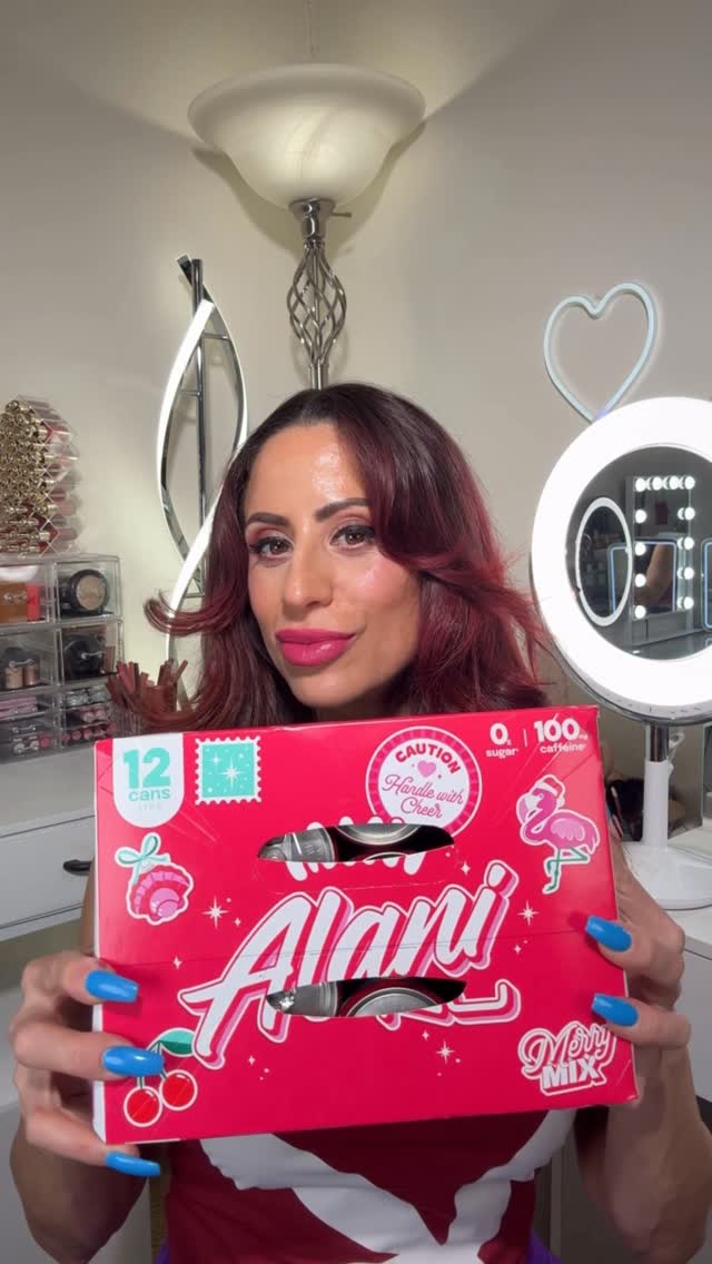 Instagram post by @makeupbysharonjoy for Alani Nu. Caption reads: Now you can stock up on your favorite Minis from....