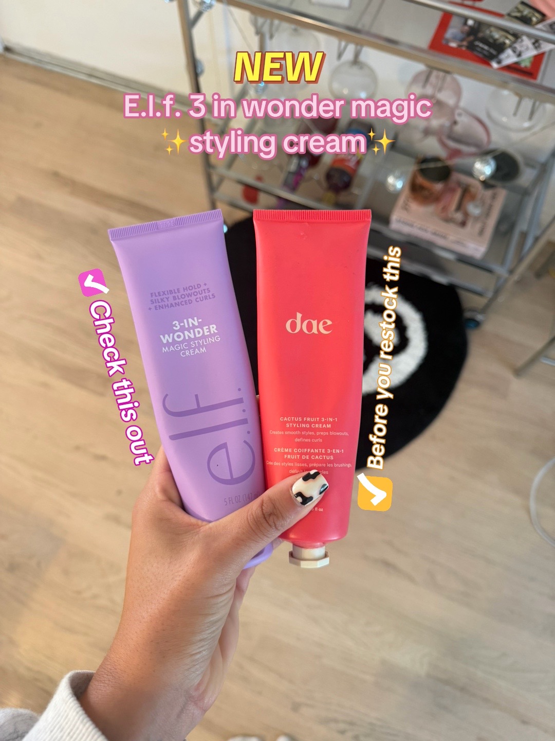 TikTok post by @nataleezyy for e.l.f. Cosmetics. Caption reads: [...] sleep on this set! @elfhaircare @e.l.f.....