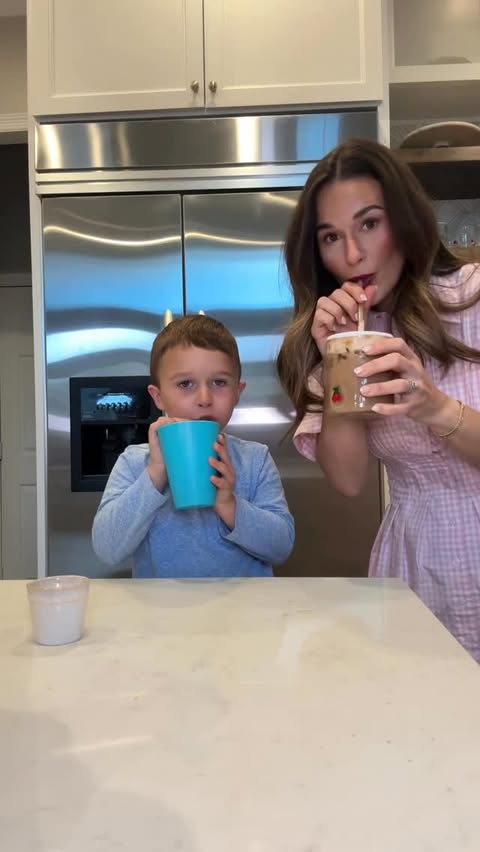 Instagram post by @maggieeatsss for Vital Proteins. Caption reads: Coffee time with William and @vitalproteins 🙌🏻☕️....