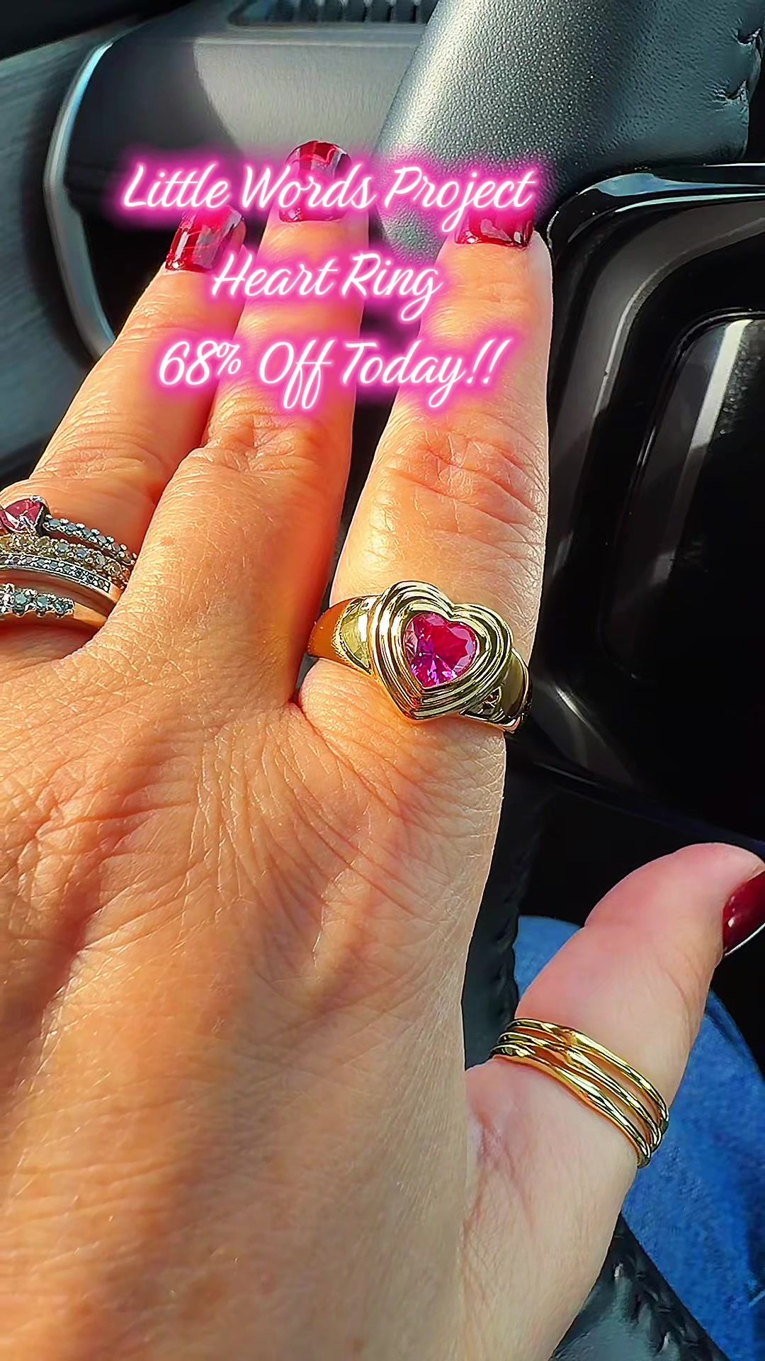 TikTok post by @krystalchasgirl for Little Words Project. Caption reads: @Little Words Project #goldring #goldrings [...].