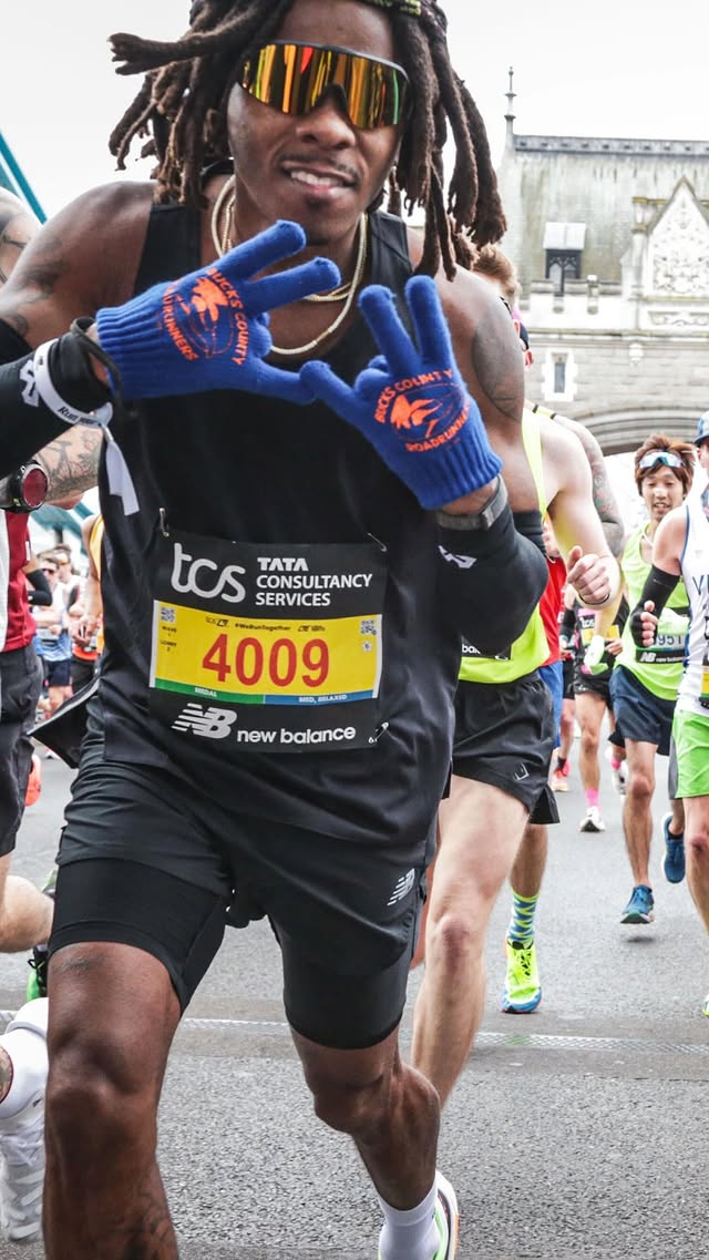 Instagram post by @tommie_runz for Ucan. Caption reads: 4 Marathons / 8 Weeks Osaka Marathon - 2/25/24....