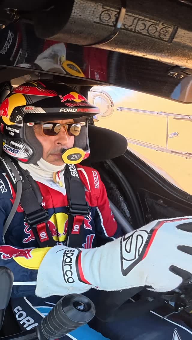 Instagram post by @naniroma_oficial for Ford Performance. Caption reads: Flying over the dunes and flying up the....