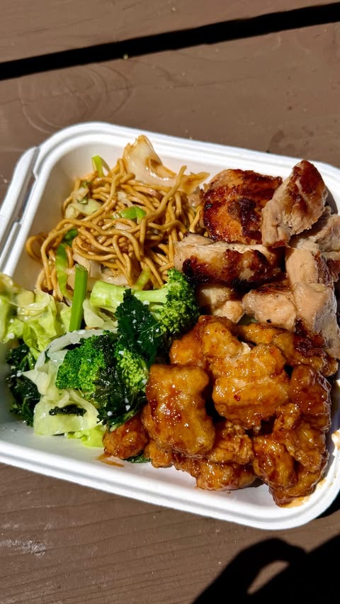 Instagram post by @clovchoi for Panda Express. Caption reads: [...] a mid-day comfort meal at....