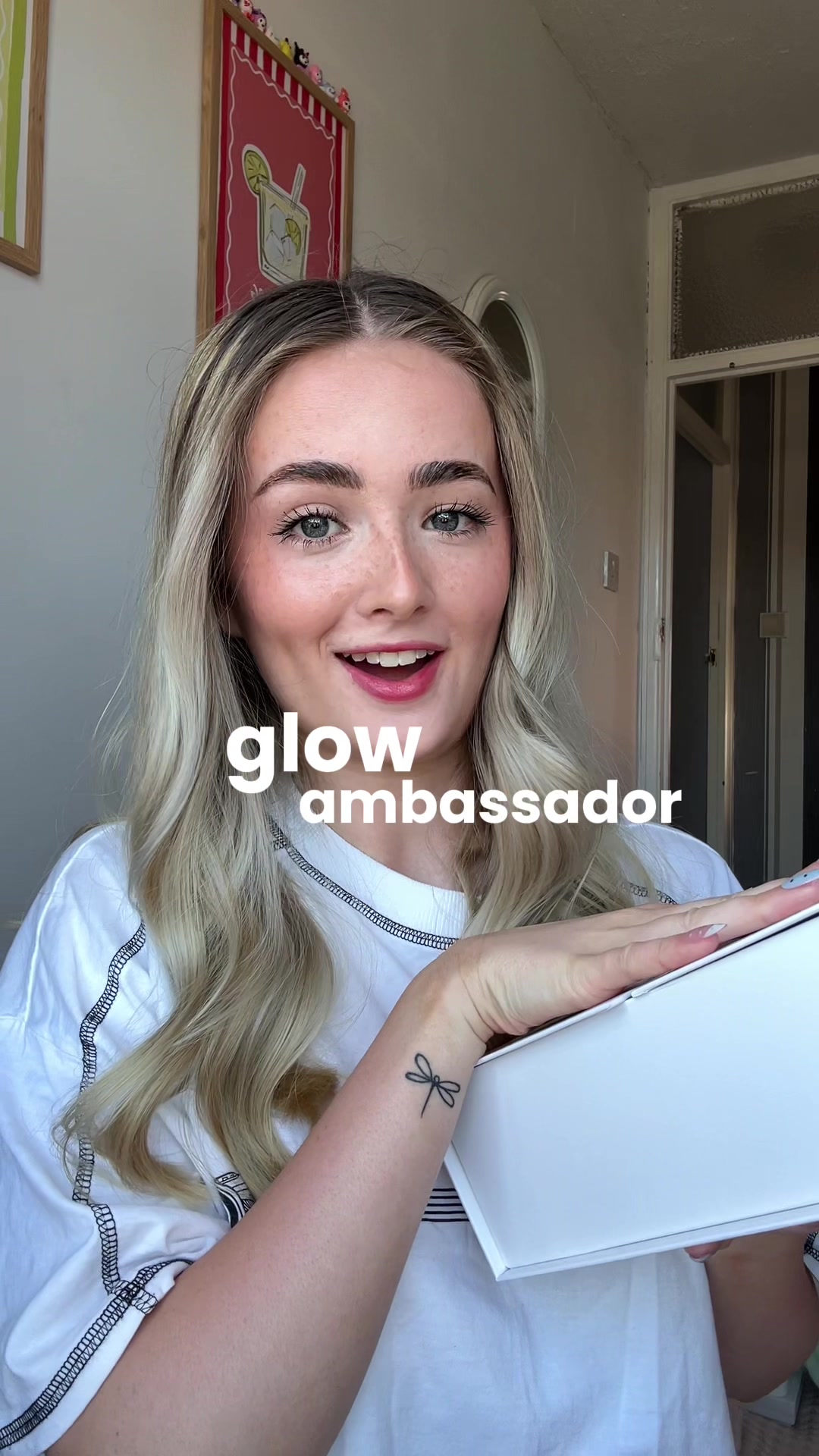TikTok post by @.amberlouise for Glow Is Here. Caption reads: AD | So excited to share with you that I am now a....