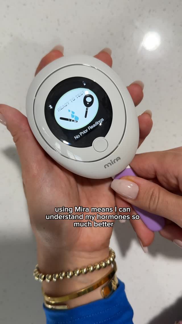 Instagram post by @carlykotowicz for Mira Fertility. Caption reads: For years, I felt like I was guessing when it came....