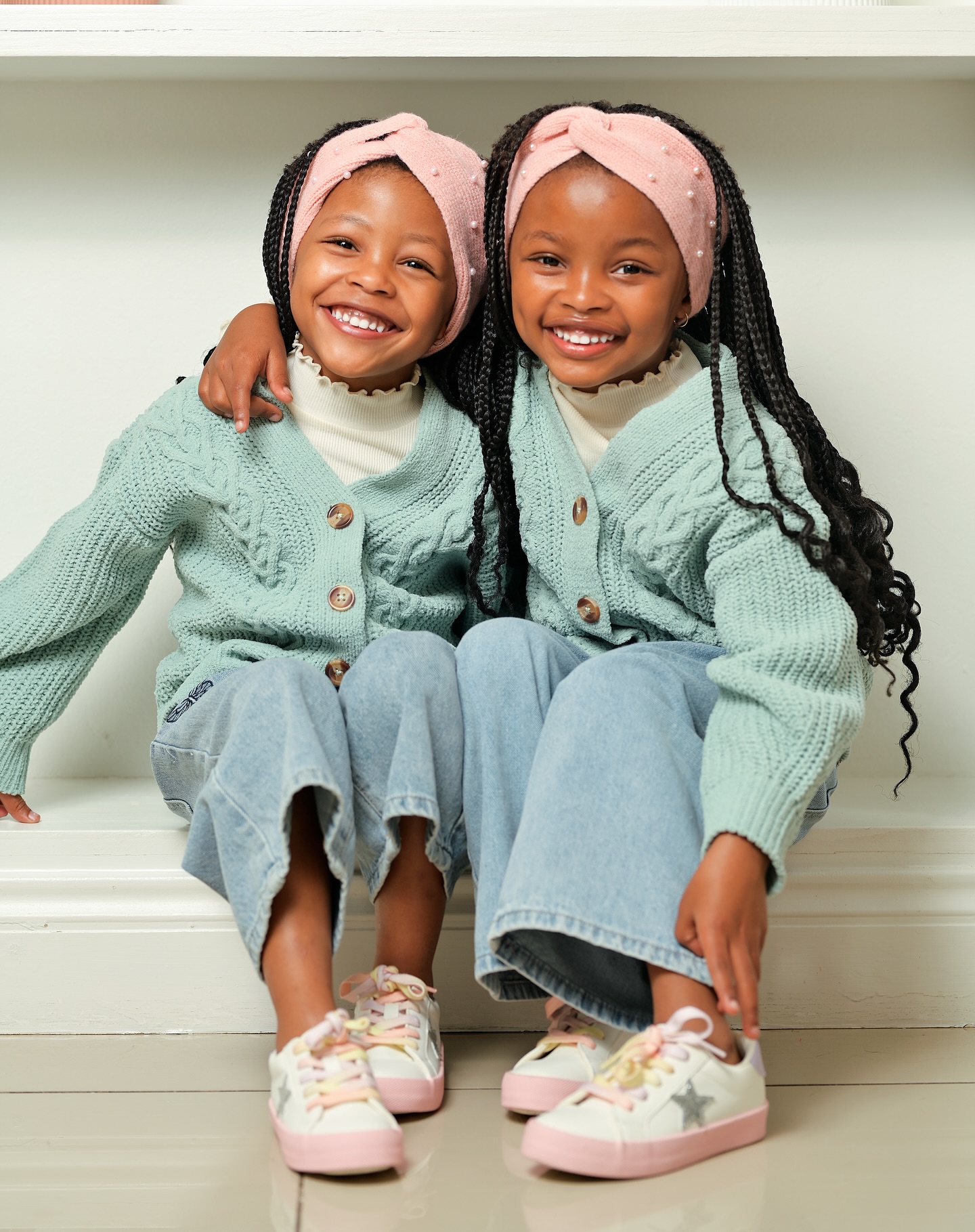 Instagram post by @tamryn.seopela for Woolworths. Caption reads: Double the style, double the warmth❄️🧥✨ The girls....