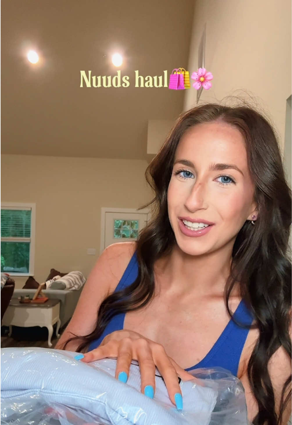 TikTok post by @ken.johnstonnnn for nuuds. Caption reads: Unbox my newest Nuuds haul w/me!🛍️ I fear I’ll....