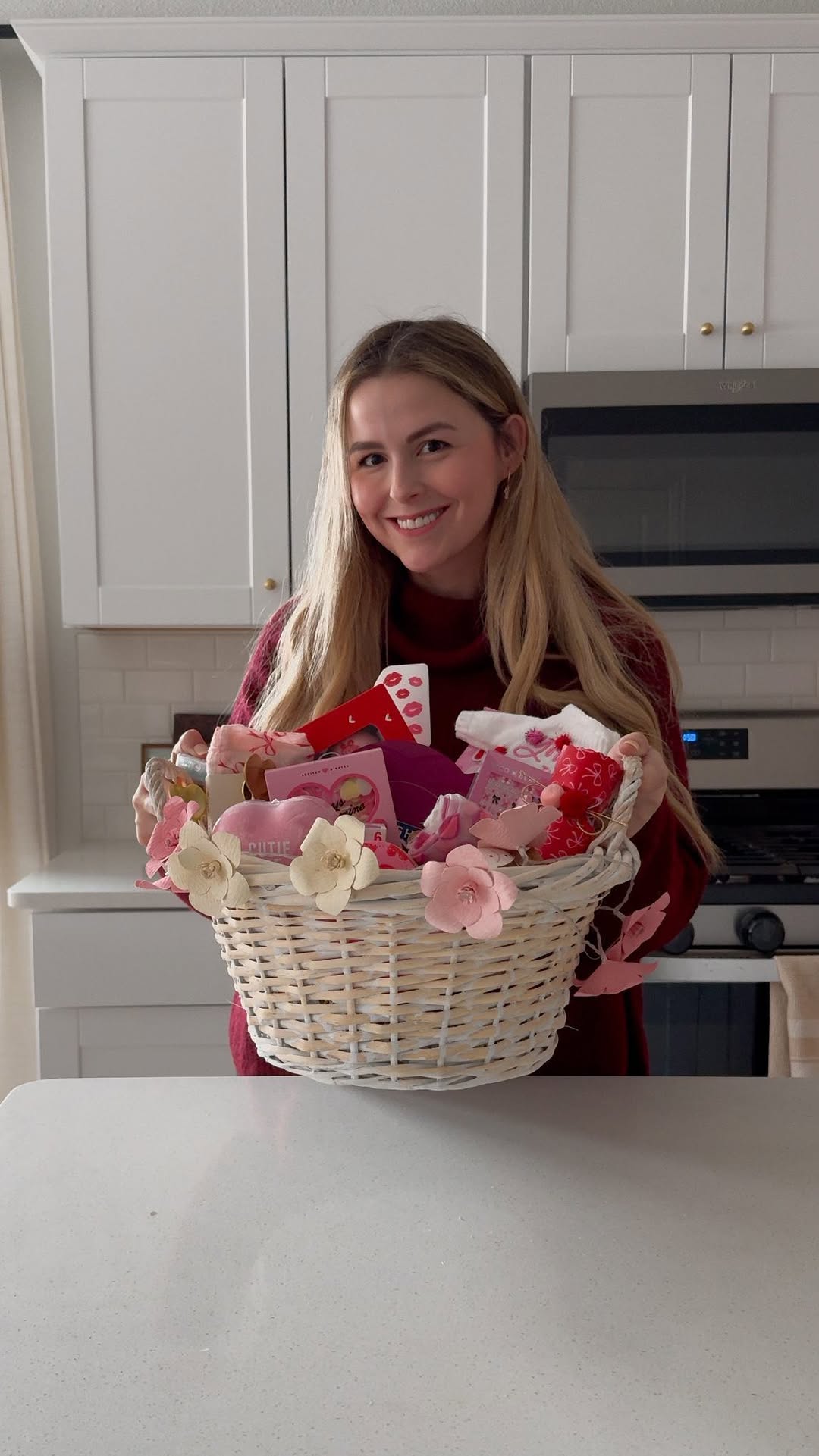 Instagram post by @sierralmiller for World Market. Caption reads: 💝 We’re swooning over the Galentine’s Gift basket....