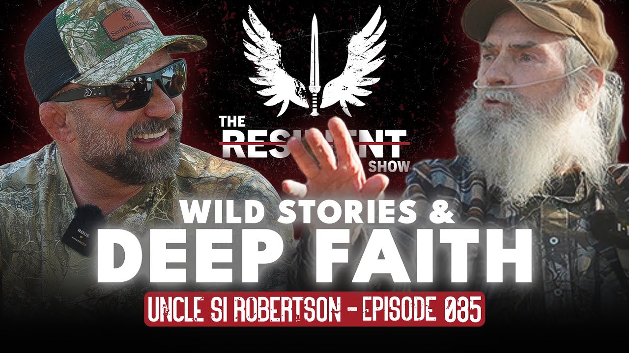YouTube post by @ResilientShow for Vortex Optics. Caption reads: Uncle Si Robertson's Hunting Stories, Bigfoot....