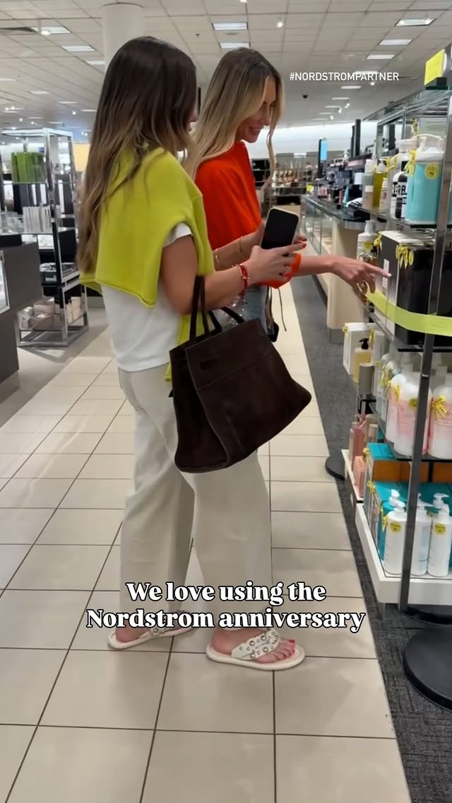 Instagram post by @ashleyandemilyblog for Nordstrom Beauty. Caption reads: [...] and we will send you the links!....