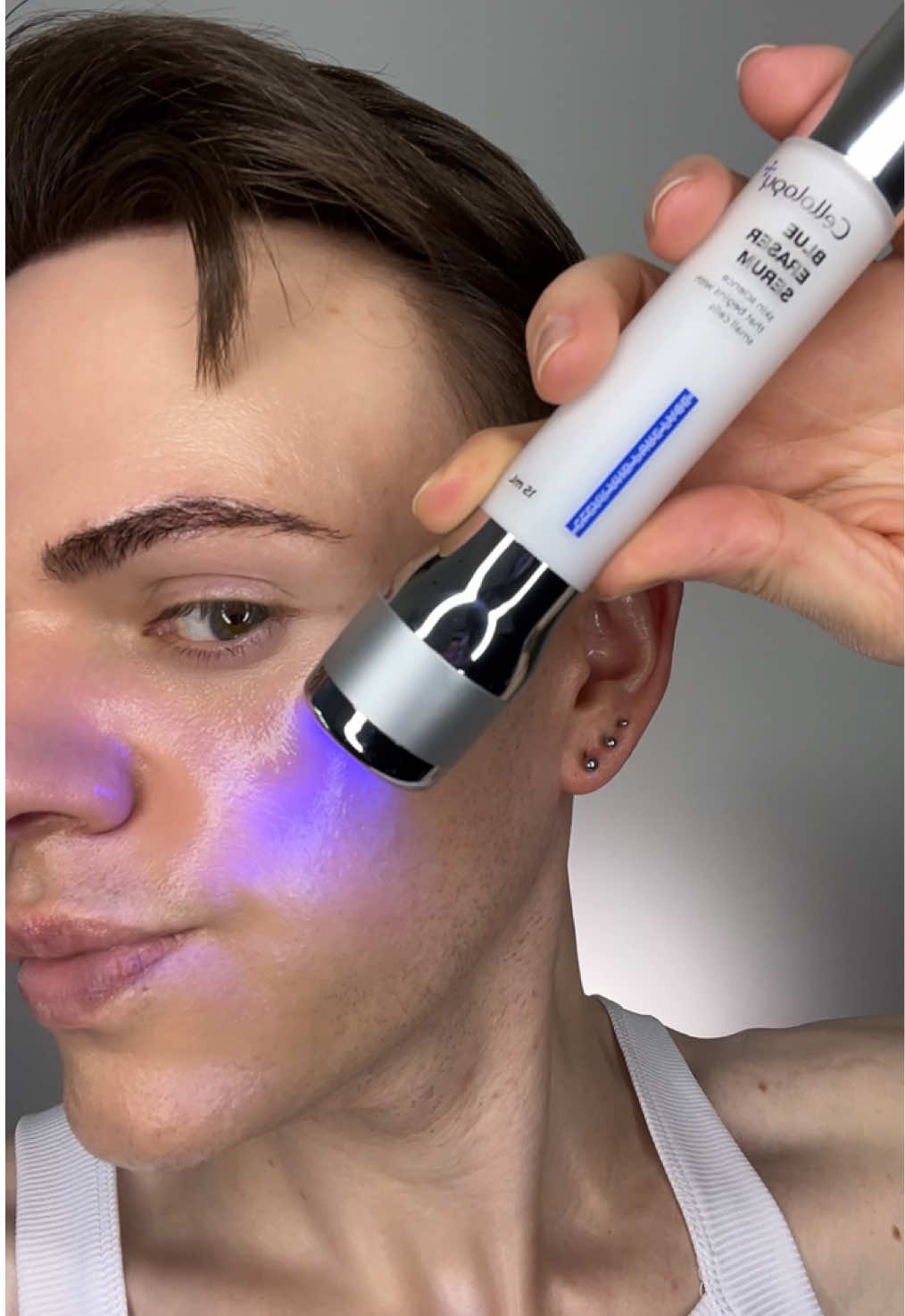 TikTok post by @joshwastjames for Cellology. Caption reads: AFFILIATE | The Cellology Blue Eraser Serum is an....