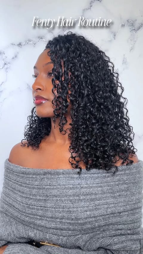 Instagram post by @crys4inc for FENTY HAIR. Caption reads: A glossy wash day ✨ w/ @fentyhair 1️⃣ Cleanse 🫧 +....