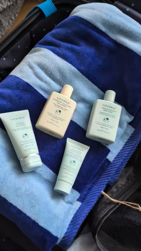 Instagram post by @sam_testedit for Liz Earle Beauty Co.. Caption reads: #AD Double cleansing with my @lizearlebeautyco....