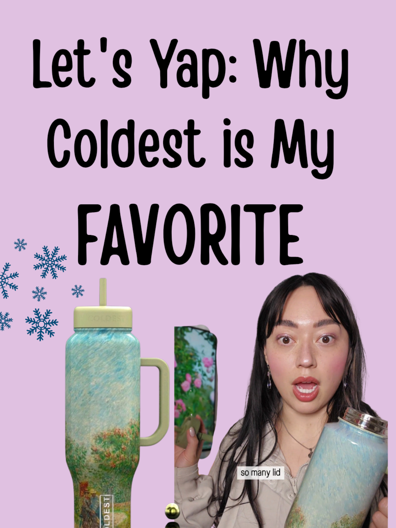 TikTok post by @jesnerdingout for Coldest. Caption reads: No one told me to yap this long about water....