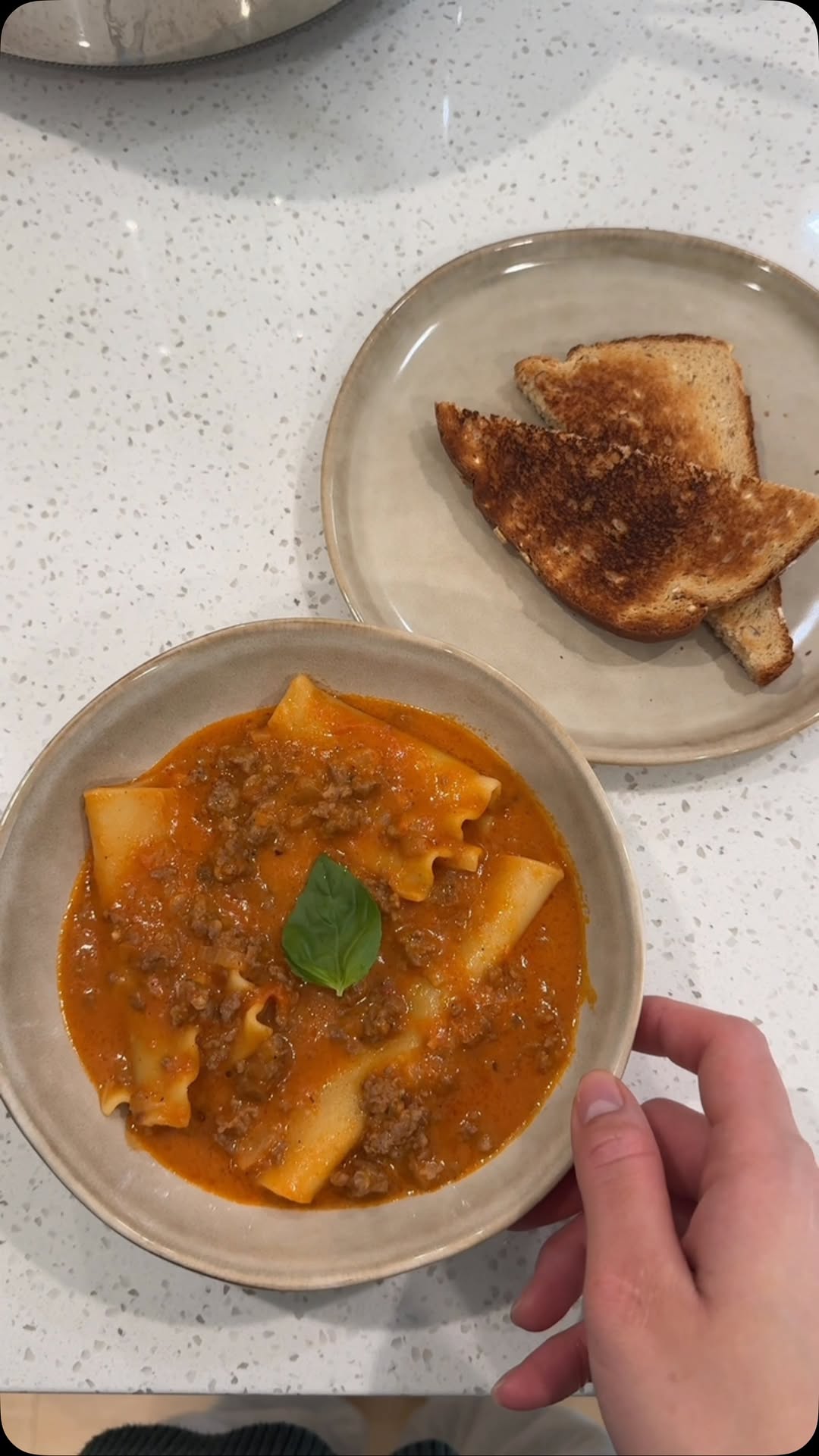 Instagram post by @edithxbellaa for gonnaneedmilk. Caption reads: lasagna soup, adding milk is the key ingredient....