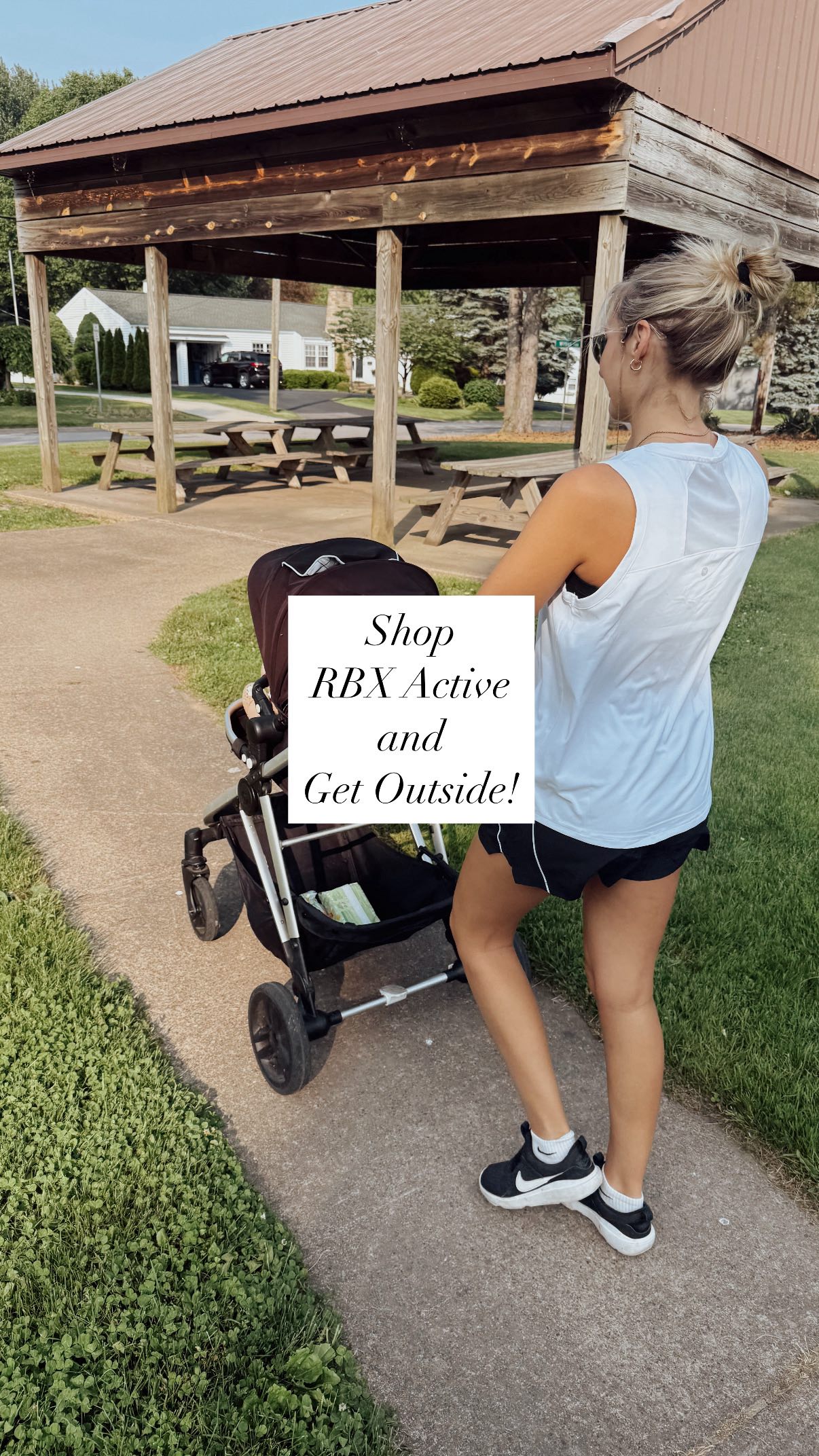 Instagram post by @burgundyy for RBX Active. Caption reads: [...] #ltkactive #ltksummeredit @rbxactive....