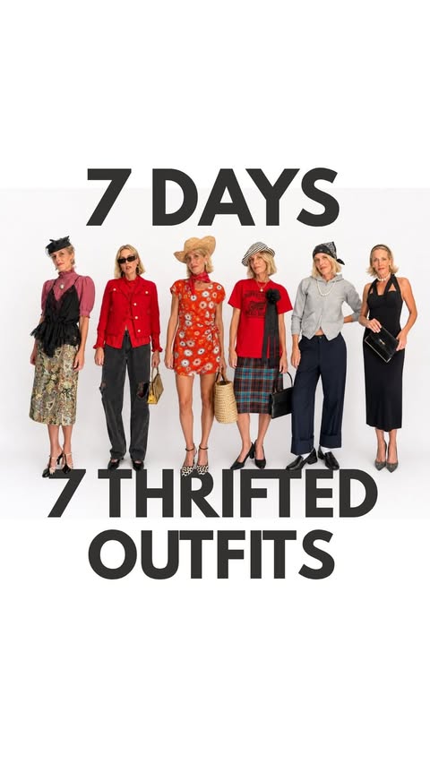 Instagram post by @bjonesstyle for Savers. Caption reads: 7 DAYS OF 7 THRIFTED OUTFITS with @savers_thrift....