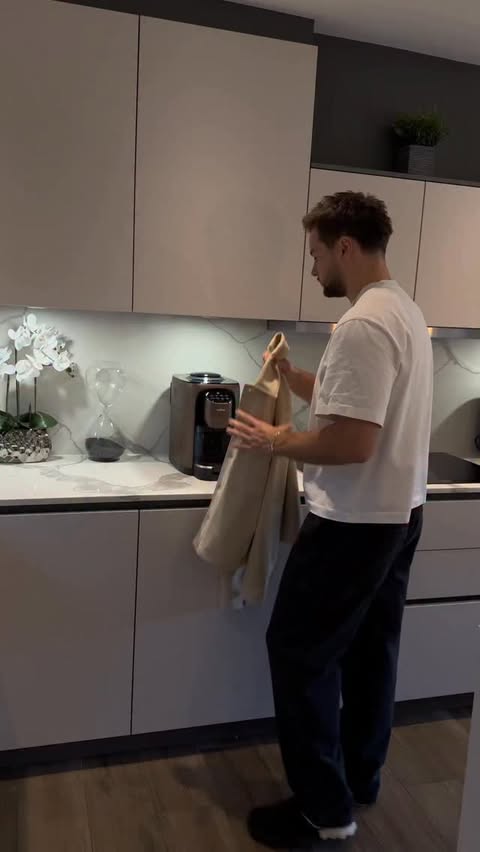 Instagram post by @chrishughesofficial for Lavazza. Caption reads: Been loving my @lavazzauk bean-to-cup coffee....