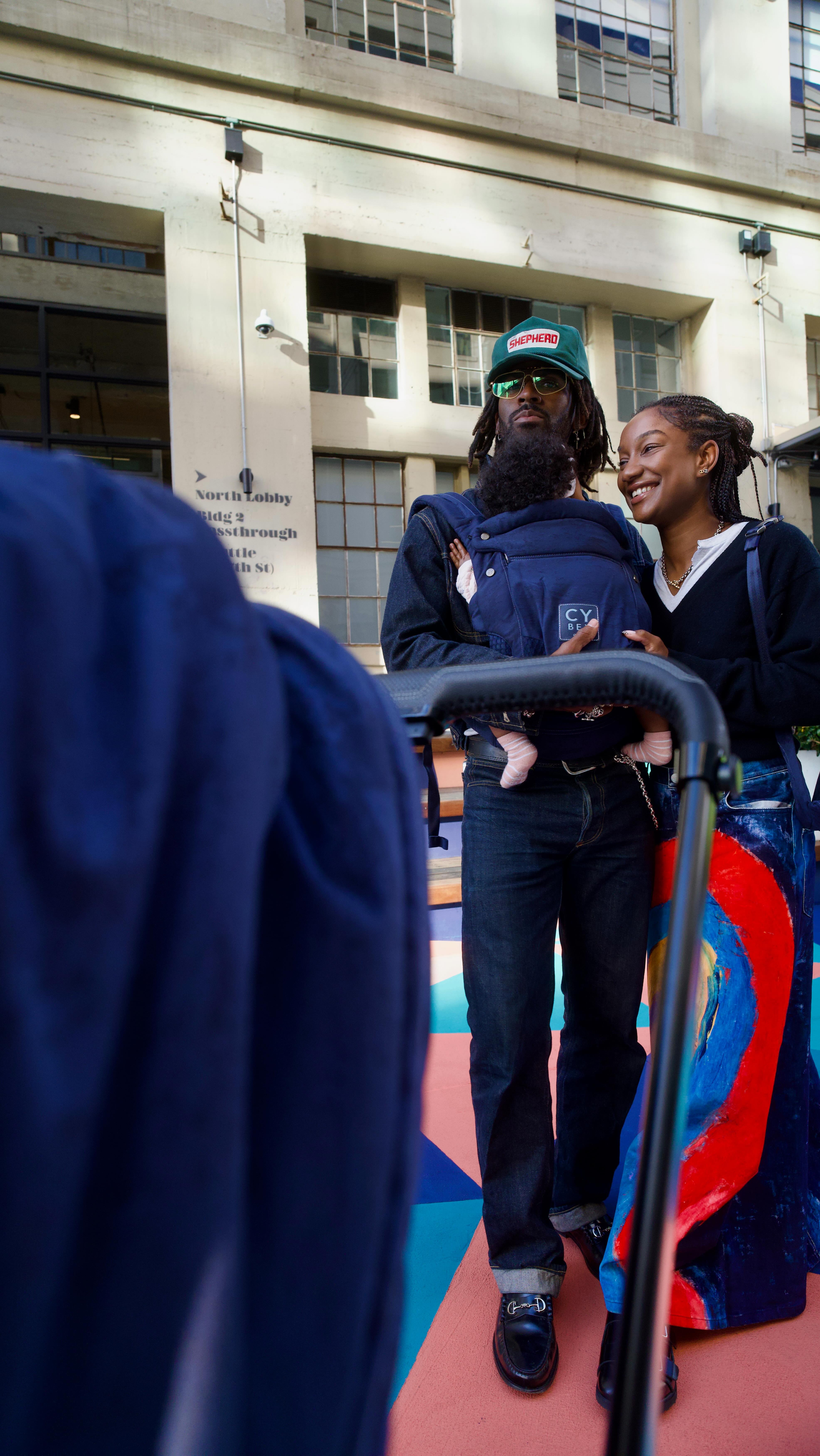 Instagram post by @justinb00ne for CYBEX. Caption reads: @cybex_usa @cybex_global is always our go-to for a....