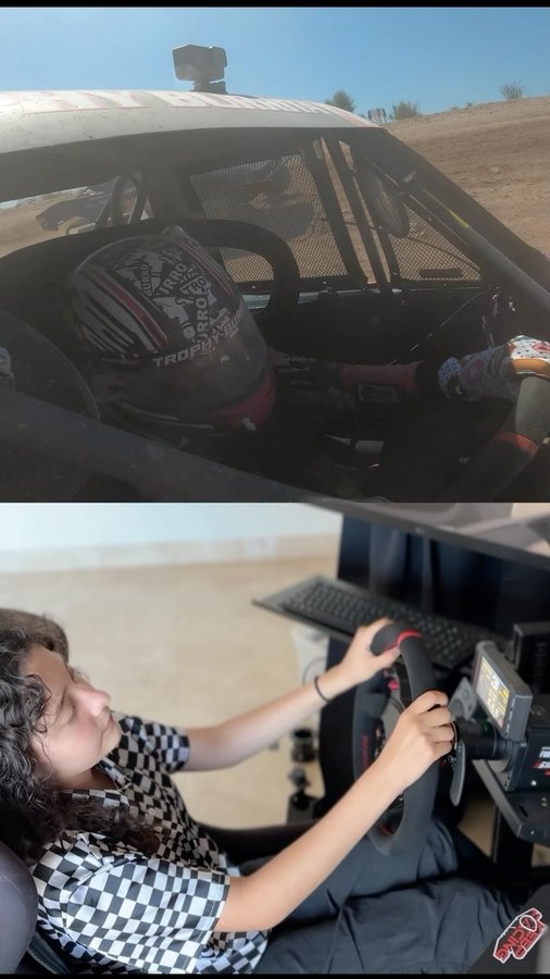 Instagram post by @simracingpros for Simagic. Caption reads: [...] let you guys know we are working with....