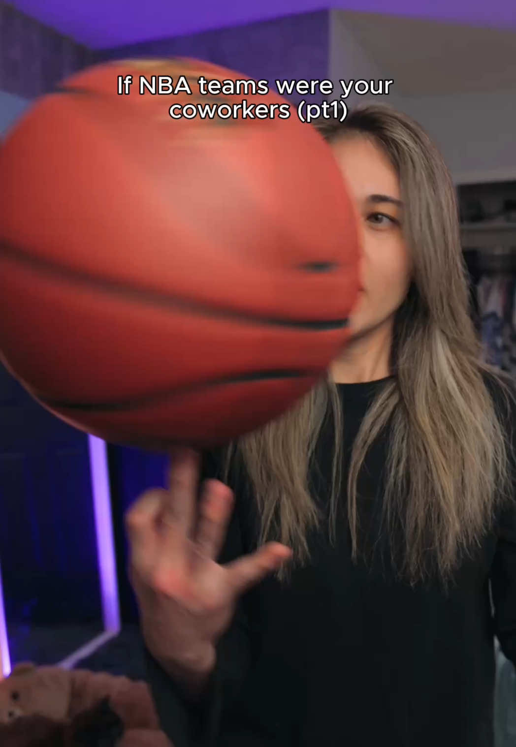 TikTok post by @okayjaclyn for Peacock TV. Caption reads: Stream LIVE NBA games every Monday exclusively on....