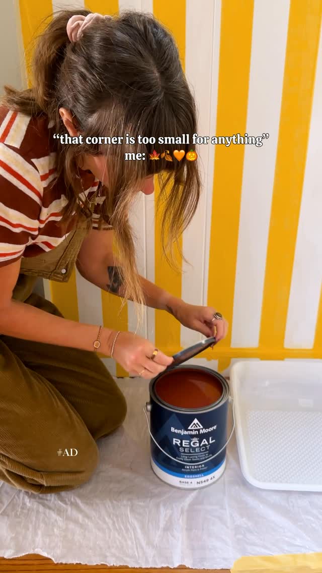 Instagram post by @steffy for Benjamin Moore. Caption reads: sorry i triggered so many of you with uneven....