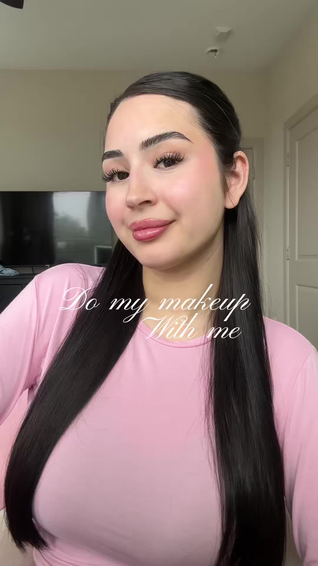 TikTok post by @aandreagracee for HECI Beauty Makeup. Caption reads: [...] @Benefit Cosmetics @Fenty Skin @HECI Beauty....