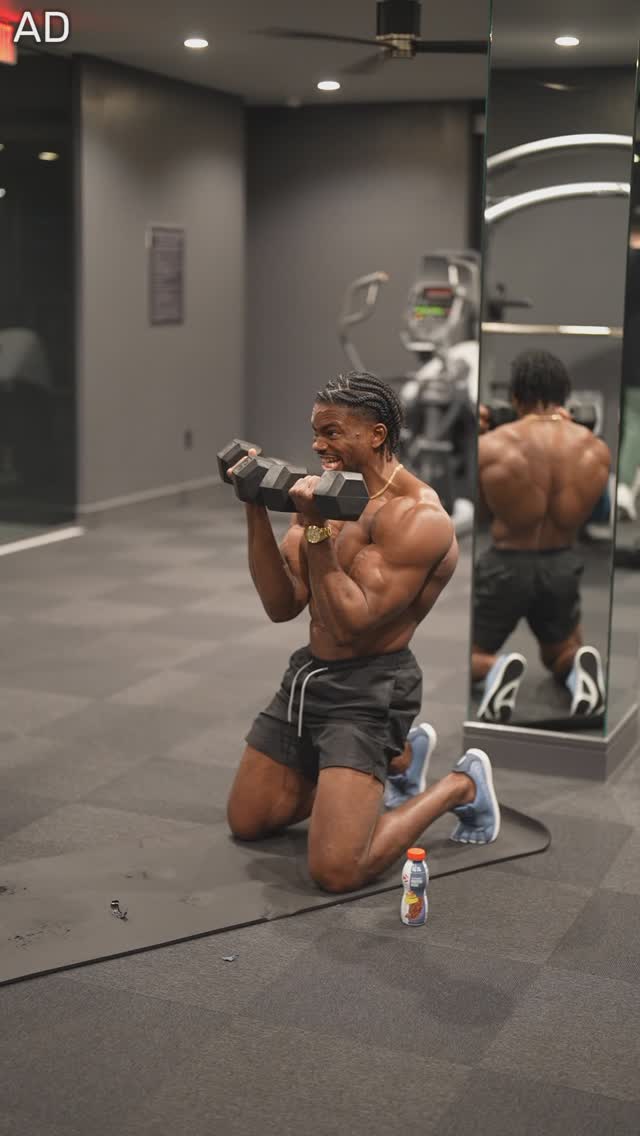 Instagram post by @marvinachi for Dymatize. Caption reads: Do what it takes now to get ahead. No excuses💪#ad....