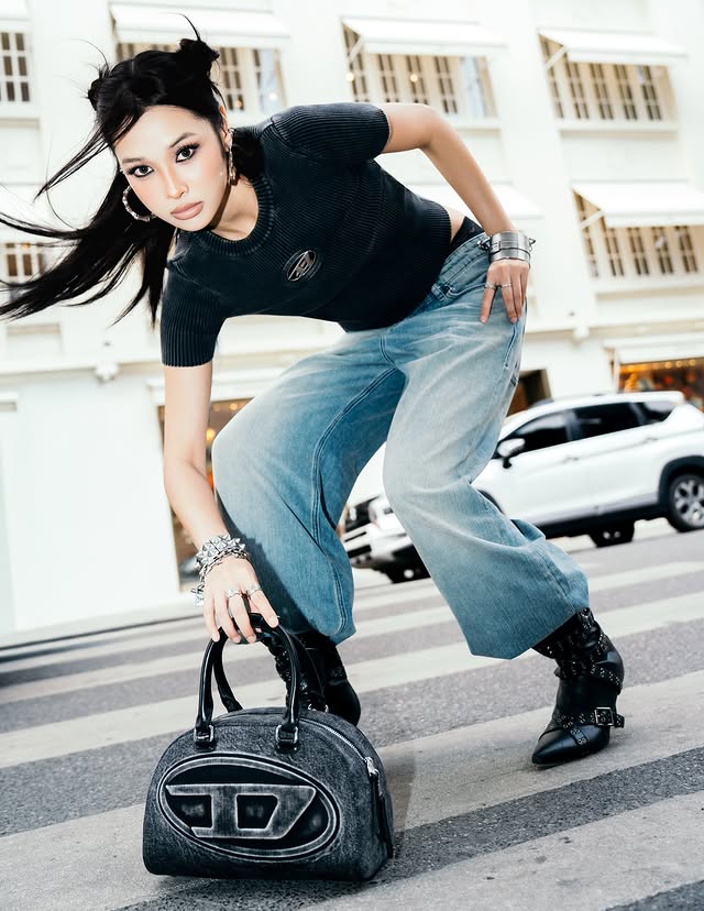 Instagram post by @diiphng for Diesel. Caption reads: Street mood, Diesel attitude 🥸....