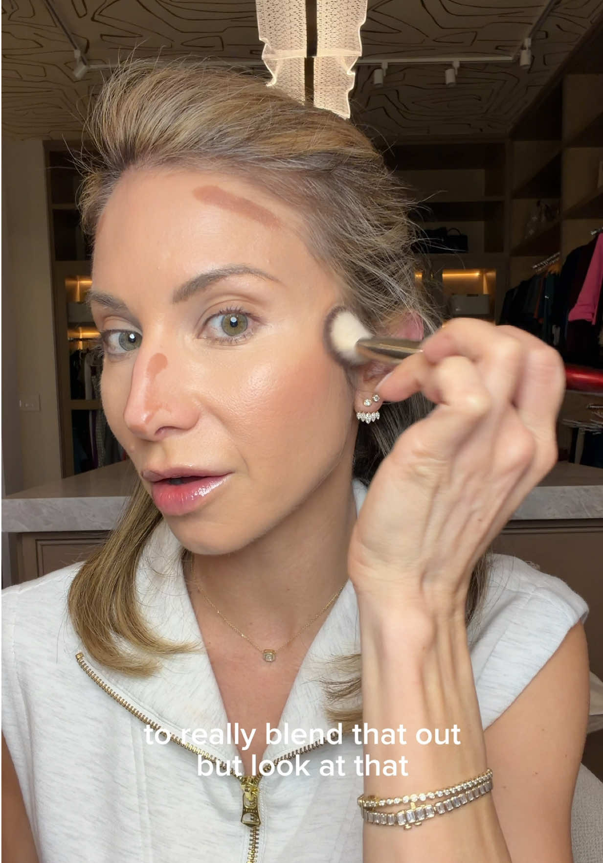 TikTok post by @lisajmakeup for BK Beauty. Caption reads: [...] or blush… you need this brush. The @BK....