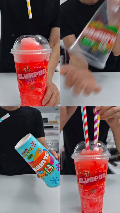 Instagram post by @slurpeecanada for 7-ELEVEN. Caption reads: [...] good sounds (and flavours). Celebrate....